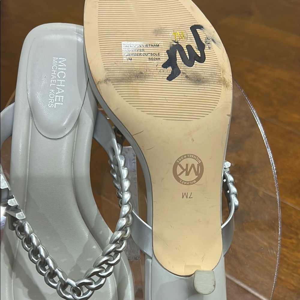 Michael Kors Silver Women's Sandals - Picture 3 of 3